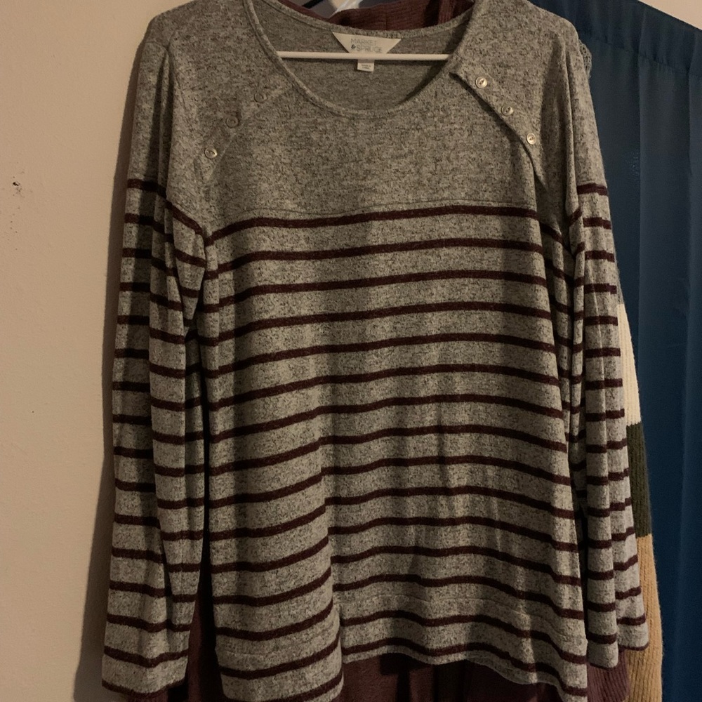 Women’s L Gloria Button Detail Brushed